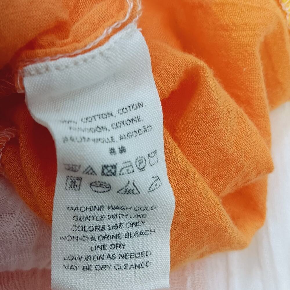 FREE PEOPLE "Take Me Away" Maxi Skirt *RARE* White Yellow Orange - XS - Picture 8 of 9